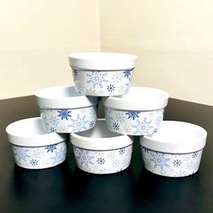 6 Snowflake Ramekins